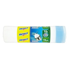 Hewa Szemeteszsák HEWA Classic önzáró szalaggal 70L 15 db/tekercs tisztító- és takarítószer, higiénia