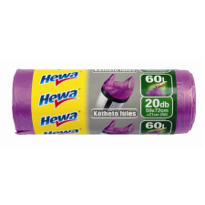 Hewa Szemeteszsák, köthető füles, 60 l, 20 db, HEWA tisztító- és takarítószer, higiénia