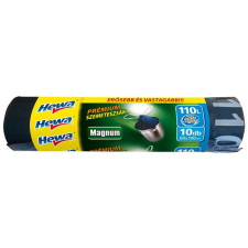Hewa Szemeteszsák, önzáró szalagos, 110 l, 10 db, HEWA &quot;Magnum&quot; tisztító- és takarítószer, higiénia