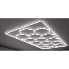  Hexagon LED hatszögletű lámpa mennyezeti panel világítás garázsműhelyhez 484 x 243 cm műhely lámpa