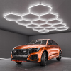  Hexagon LED lámpa hatszögletű méhsejt mennyezeti panel világítás garázsműhelyhez 522 x 298 cm