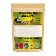  HexPets Premium Organic | Prémium termelői fürjtojáshéj por – 400 g vitamin, táplálékkiegészítő kutyáknak