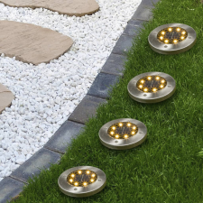 Hi HI LED 4 db napelemes kerti talajba süllyeszthető lámpa kültéri világítás