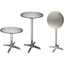 Hi kerek összecsukható alumínium bárasztal 60 x 60 x (58-115) cm (423949) kerti bútor