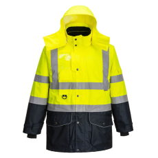  Hi-Vis 7 az 1-ben kontraszt Traffic kabát PW_S426YNRS Sárga/Navy - S méret