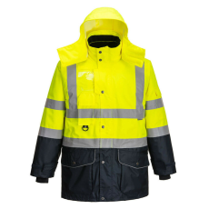  Hi-Vis 7 az 1-ben kontraszt Traffic kabát PW_S426YNRXL Sárga/Navy - XL méret