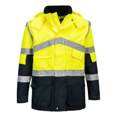  Hi-Vis kéttónusú lélegző kabát PW_S760YNRS Sárga/Navy - S méret