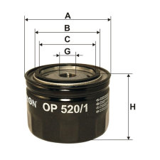 HIFLOFILTRO Filtron OP520/1 olajszűrő olajszűrő