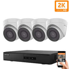 Hikvision 4 dome biztonsági kamerás IP kamera rendszer 4MP megfigyelő kamera