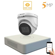 Hikvision 5 megapixeles 1 dome kamerás rendszer 30 méteres látótávolsággal megfigyelő kamera