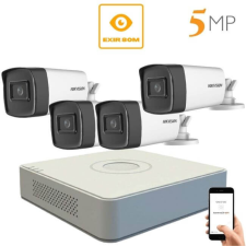 Hikvision 5 megapixeles 4 kamerás rendszer 80 méter látótávolság megfigyelő kamera