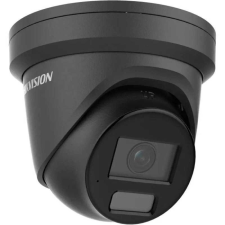 Hikvision 6 MP WDR fix ColorVu AcuSense IP dómkamera; láthatófény; beépített mikrofon; fekete megfigyelő kamera