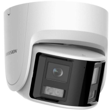 Hikvision 6 MP WDR fix ColorVu AcuSense IP panoráma dómkamera; láthatófény; fény- és hangriasztás megfigyelő kamera