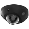 Hikvision 6 MP WDR fix EXIR IP mini dómkamera; mikrofon; hang I/O; riasztás I/O; fekete