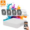 Hikvision ColorVu 4 kamerás biztonsági kamera rendszer 5MP színes éjszakai képpel (HIK-ColorVu-5MP-20M-4)