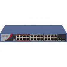 Hikvision DS-3E0326P-E/M 24 Port Fast Ethernet Unmanaged PoE Switch hub és switch