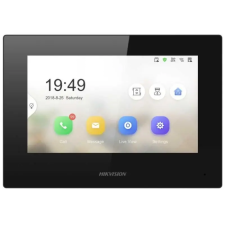 Hikvision IP video-kaputelefon beltéri egység; 7" TFT LCD érintő kijelző; 1024x600 felbontás kaputelefon