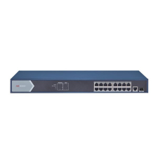 Hikvision Switch PoE - DS-3E0518P-E (16 port 1000Mbps, 250W, 1x RJ45, 1xSFP) hub és switch