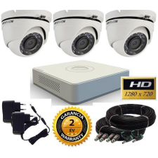 Hikvision TurboHD-TVI 3 kamerás dome kamerarendszer megfigyelő kamera