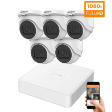 Hikvision TurboHD-TVI 5 kamerás dome kamerarendszer 2MP (Hikvision-dome-05) megfigyelő kamera