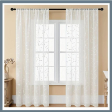  Hímzett fehér gézfüggöny – 2 db VX56455 lakástextília