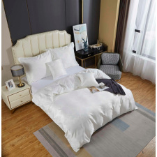  Hímzett szatén ágynemű 220x200 fehér AT011 lakástextília
