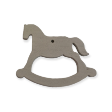  Hintaló lézervágott fa forma, fehér dekorációs kellék