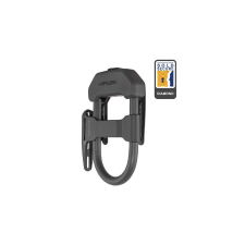 Hiplok DX U-Lakat 150x85x14 mm, vázkonzollal, fekete kerékpár lakat