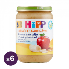Hipp BIO banános alma teljes kiőrlésű gabonával, 6 hó+ (6x190 g) bébiétel