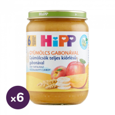 Hipp BIO gyümölcsök teljes kiőrlésű gabonával, 6 hó+ (6x190 g) bébiétel