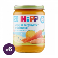 Hipp BIO sárgarépa burgonyával és vadlazaccal, 5 hó+ (6x190 g) bébiétel