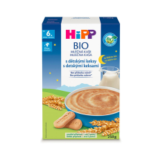 HiPP BIO Tejporridge gyermek kekszekkel jó éjszakát 250 g, 6h+ bébiétel