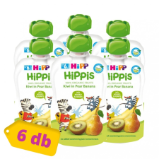 Hipp HiPPiS BIO gyümölcspép körte-banán-kiwi, 6 hó+ (6x100 g) bébiétel