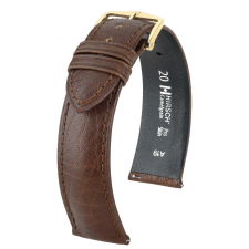 Hirsch Camelgrain borjúbőr, sötétbarna, 20/18 óraszíj