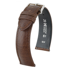 Hirsch Camelgrain borjúbőr, sötétbarna, 22/20 óraszíj