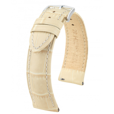 Hirsch Duke borjúbőr óraszíj, beige, 22/20L óraszíj