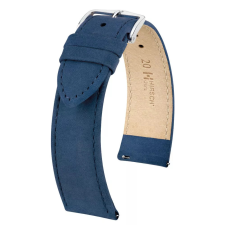 Hirsch Osiris Nubuck borjúbőr óraszíj, sötétkék, 16/14M óraszíj