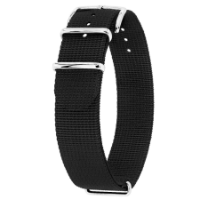 Hirsch Rush Recycle NATO óraszíj, fekete, 22 mm óraszíj