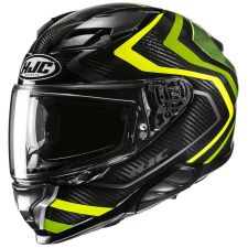 HJC F71 Carbon Nevio MC1 zárt motorkerékpár sisak fekete-fluo zöld bukósisak