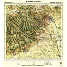 HM Kőszegi-hegység falitérkép antik, faximile 1922 HM 1:40 000 51x53 térkép