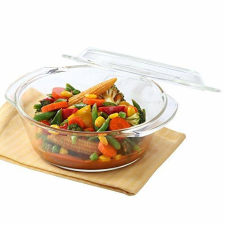  Hőálló sütőtál fedővel 2.4 liter sütés és főzés