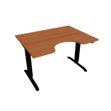  Hobis Motion Ergo elektromosan állítható magasságú íróasztal - 2 szegmensű, standard vezérléssel Szélesség: 120 cm, Szerkezet színe: fekete RAL 9005, Asztallap színe: cseresznye íróasztal