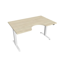  Hobis Motion Ergo elektromosan állítható magasságú íróasztal - 2 szegmensű, standard vezérléssel Szélesség: 140 cm, Szerkezet színe: fehér RAL 9016, Asztallap színe: akác íróasztal