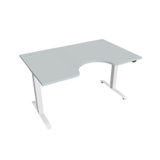  Hobis Motion Ergo elektromosan állítható magasságú íróasztal - 2 szegmensű, standard vezérléssel Szélesség: 140 cm, Szerkezet színe: fehér RAL 9016, Asztallap színe: szürke íróasztal
