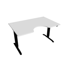  Hobis Motion Ergo elektromosan állítható magasságú íróasztal - 2 szegmensű, standard vezérléssel Szélesség: 140 cm, Szerkezet színe: fekete RAL 9005, Asztallap színe: fehér íróasztal