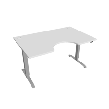  Hobis Motion Ergo elektromosan állítható magasságú íróasztal - 2 szegmensű, standard vezérléssel Szélesség: 140 cm, Szerkezet színe: szürke RAL 9006, Asztallap színe: fehér íróasztal