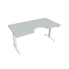  Hobis Motion Ergo elektromosan állítható magasságú íróasztal - 2 szegmensű, standard vezérléssel Szélesség: 160 cm, Szerkezet színe: fehér RAL 9016, Asztallap színe: szürke íróasztal