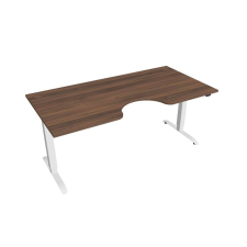  Hobis Motion Ergo elektromosan állítható magasságú íróasztal - 2 szegmensű, standard vezérléssel Szélesség: 180 cm, Szerkezet színe: fehér RAL 9016, Asztallap színe: diófa íróasztal
