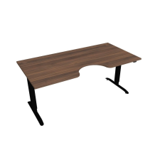  Hobis Motion Ergo elektromosan állítható magasságú íróasztal - 2 szegmensű, standard vezérléssel Szélesség: 180 cm, Szerkezet színe: fekete RAL 9005, Asztallap színe: diófa íróasztal