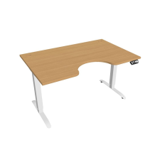  Hobis Motion Ergo elektromosan állítható magasságú íróasztal - 2M szegmensű, memória vezérléssel Szélesség: 140 cm, Szerkezet színe: fehér RAL 9016, Asztallap színe: bükkfa íróasztal